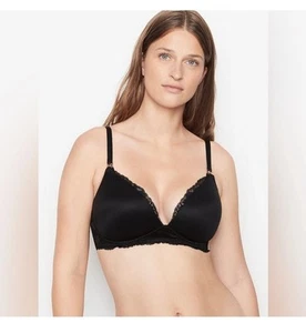 Victorias Secret Maternity Nursing Bra 36DDD Black/ Lace Rose Gold (B1) - Picture 1 of 10