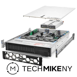 Dell PowerEdge R740 Server 2.80Ghz 32-Core 256GB RAM 8x 1.2TB 8x Caddies Rails - Picture 1 of 5