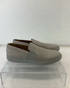 Moral Code "Dustin" Gray Nubuck Leather Slip-On Loafers 9M - Picture 1 of 7