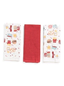 Cynthia Rowley Valentinstag Küchentücher, 3er Set, 18" x 28" Essen Paare - Bild 1 von 1