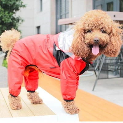 Waterproof Dog Raincoat – Pet Jumpsuit Jacket, The Dog Face Style - Image 1 of 4