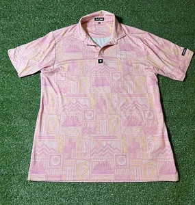 Polo abierto Bad Birdie Waste Management Phoenix talla grande rosa AOP TPC Scottsdale - Imagen 1 de 8