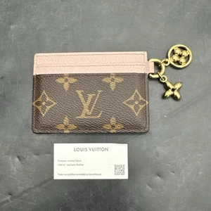 Autentico Louis Vuitton LV Monogram Charms Porta Carte Rosa Ballerina M82739 - Foto 1 di 14