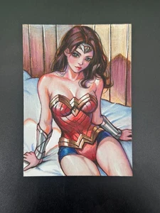 2024 Masterpiece Stuido DC Original Sketch Cards 1/1 Wonder Woman - Picture 1 of 2