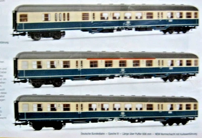 RIVAROSSI H0 Silberlinge blau-beige Prototypen ex.StWg DB Ep.4 NEU HR4181 HR4182 - Bild 1 von 3