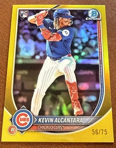 2025 Bowman Chrome RC Yellow Refractor #56/75 Kevin Alcantara  - Bild 1 von 6