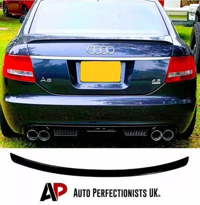 Audi A6 S6 RS6 C6 седан глянцевый черный задний багажник кромка спойлер крыло багажника 2004-2011 - Изображение 1 из 4