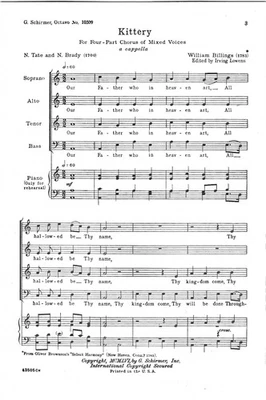 Kittery by Billings (Lowens) – G. Schirmer Early Colonial Classics Sacred Choral - Image 1 of 4