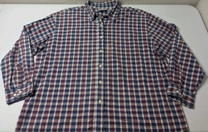 Bill Blass Jeans Shirt Men's 2X Multi Color Plaid Button Up Long Sleeve - Picture 1 of 6