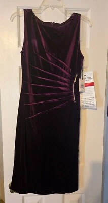 Ivanka Trump Festive Burgandy Velvet Dress Holiday New w Tags Size 8 - Image 1 of 4