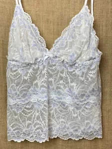 Wendy Glez Lavendel & Weiß Spitze Camisole * LARGE - Bild 1 von 5