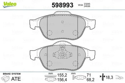 Brake pad set disc brake front Valeo for Renault Grand Scénic - Image 1 of 2