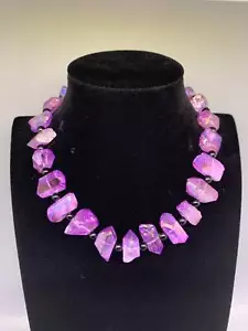 Harmonium Rainbow Lavender Purple Quartz Choker Necklace - Picture 1 of 6