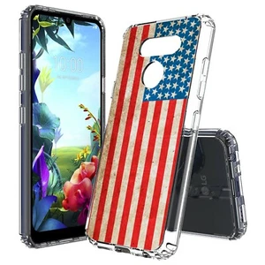 US Flag Slim Shockproof Hybrid Hard Cover Soft Bumper Case for LG Models - Picture 1 of 5