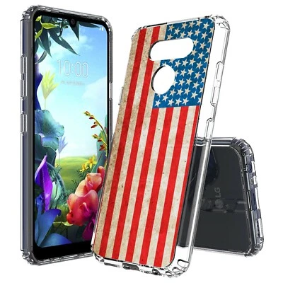 US Flag Slim Shockproof Hybrid Hard Cover Soft Bumper Case for LG Models - Image 1 of 4