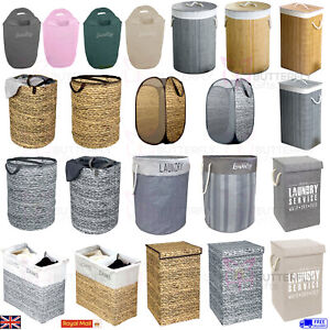 Washing Dirty Clothes Laundry Basket Canvas Baby Toy Hamper Bin Storage Bag Box