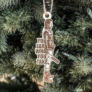 Ornament - Sie verdienen, was Sie nehmen - rohes Holz 5 x 2 Zoll - Bild 1 von 1