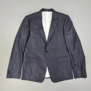 Emporio Armani Exclusive Mens Suit Jacket 38 R Wool Silk Geometric Blazer - Picture 1 of 12