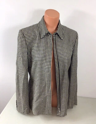 Ralph Lauren Plaid Wool Equestrian Blazer Coat Womens 10 - Image 1 of 4