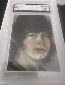 CARL GRIMES THE WALKING DEAD ARTISTA AUTOGRAFO 2015 ACEO ART PRINT GRADO 10 - Foto 1 di 2