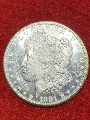 1881-S  $1 Morgan Silver Dollar -  Uncirculated - Proof Like - Image 1 of 2