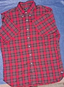 American Living Men's Short Sleeve Button Up Shirt Size XL Red & Green - Picture 1 of 7