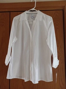 Croft & Barrow - Women's size XL White Button Down Top / Blouse - Picture 1 of 3