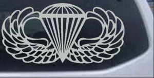 AIRBORNE Wings Car or Truck Window Laptop Decal Sticker Light Gray 10X5.0 - Picture 1 of 1