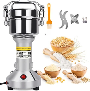 150g Edelstahl Kräutermühle Weizen Getreidemühle Elektrisch Mühle Maschine DE - Bild 1 von 19