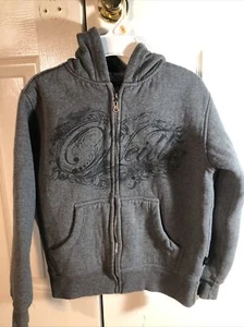 Boys Medium O'Neill Gray Sherpa Lined Hoodie Jacket - Picture 1 of 11