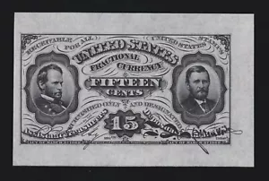 US 15c Fractional Currency Specimen Grant & Sherman spnwmf FR 1272sp Ch CU -005 - Picture 1 of 2