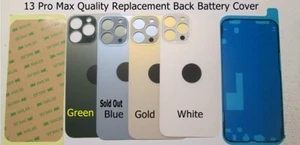 iPhone 13 Pro Max Back Glass Battery Cover Replacement in 4 Colours + Adhesive - Picture 1 of 2