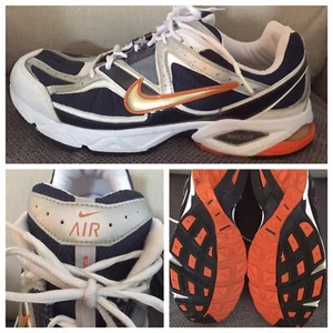 Scarpe Nike Air N'Sight da uomo taglia US 15 #312772-402 bianche blu navy argento arancione nere - Foto 1 di 12