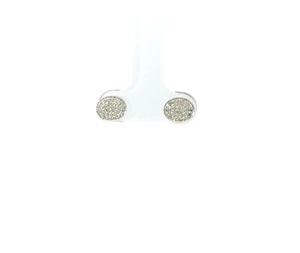 14K White Gold Diamond Stud Earrings - Picture 1 of 1