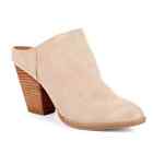 Dolce vita - women’s Raven Suede mules heeled shoes colour beige size 8.5
