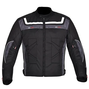 Chaqueta textil Cordura impermeable para motocicleta motocicleta CE armaduras gris - Imagen 1 de 3