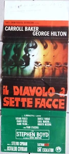 Póster de película italiana El diablo de siete caras (Carroll Baker) años 70 - Imagen 1 de 1