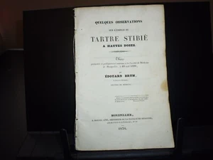 Medizinische Dissertation: Verwendung von hochdosiertem staubigem Zahnstein E. Brun de Poussan 1836 - Bild 1 von 5