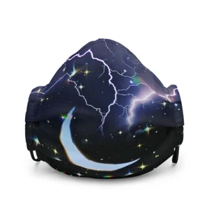Galaxy night moon galactic space star universe lighting Premium face mask - Picture 1 of 3