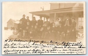 RPPC A 20-Below Zero Picture Large Family Farm with Windmill c1900s Postcard - Bild 1 von 2