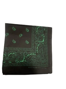 Bandana Noir Et Vert - Picture 1 of 2