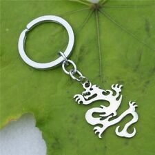 Chinese Dragon Spirit Animal Stainless Steel Keychain Keyring + Free Gift Bag