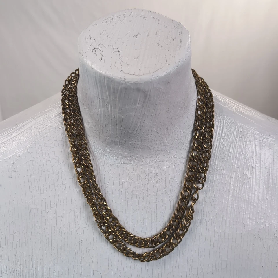 Collar Cadena Oro Halloween Disfraz Accesorio 23" Elegante Vestir Gangsta Años 70 Foto 1 de 4