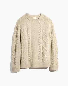 Neu ohne Etikett Herren XXL MADEWELL Donegal Zopfmuster Fischer Pullover Wolle Nylon Alpaka - Bild 1 von 7
