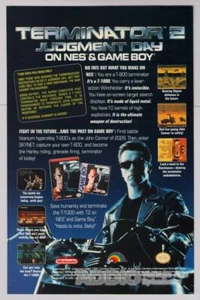 TERMINATOR 2 video game '90s PRINT AD Arnold Schwarzenegger movie ad page 1991 - Picture 1 of 1