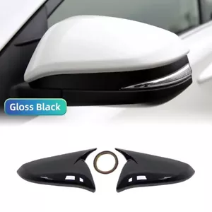 Tapa de cubierta de espejo retrovisor lateral negro brillante para Toyota RAV4 2013-2018 - Imagen 1 de 7