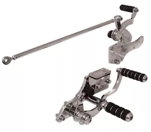 Chrome Forward Controls Control Kit For 86-99 Harley Softail Chopper 45872 - Picture 1 of 1