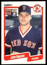 1990 Fleer Baseball Card John Dopson Boston Red Sox #272