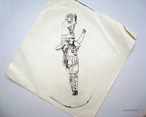 AC/DC Piggyback Art - Cannon and Bell Tour - Original Lithograph Print (1 of 3) - Picture 1 of 1