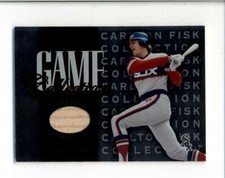 CARLTON FISK 2002 DONRUSS LEAF GAME COLLECTION #CF-B GAME USED BAT RELIC BC9146